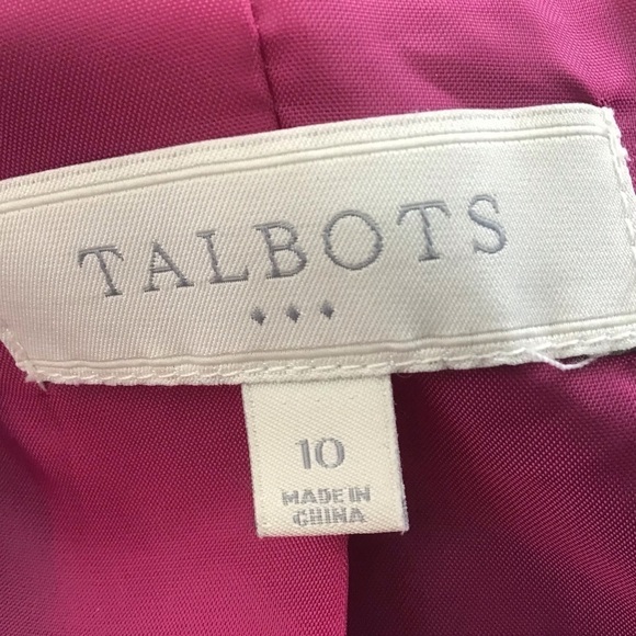 Talbots Outlet wool blend two button plaid lined two pocket blazer. Size 10 - Picture 6 of 7